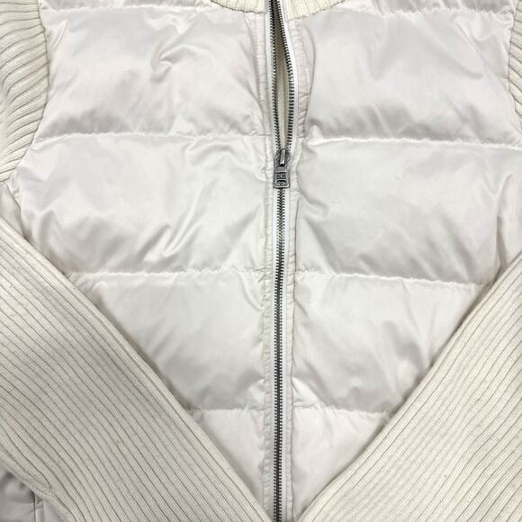 Polo Jeans Co Ralph Lauren Jacket Women White XL Knit Down Puffer Sweater Hybrid - Picture 2 of 11